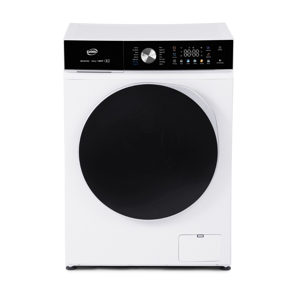 Lavatrice Daya MAGIC12A3 1400 giri 12 kg inverter BLCD con display touch a colori bianco classe A Lavatrice Daya MAGIC12A3 1400 giri 12 kg inverter BLCD con display touch a colori bianco classe A