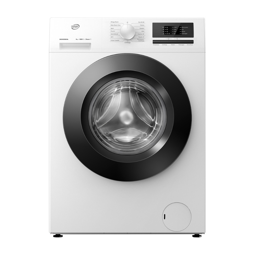 Lavatrice slim Daya DHW610ISVA 6 kg 1000 giri inverter vapore bianca classe A Lavatrice slim Daya DHW610ISVA 6 kg 1000 giri inverter vapore bianca classe A