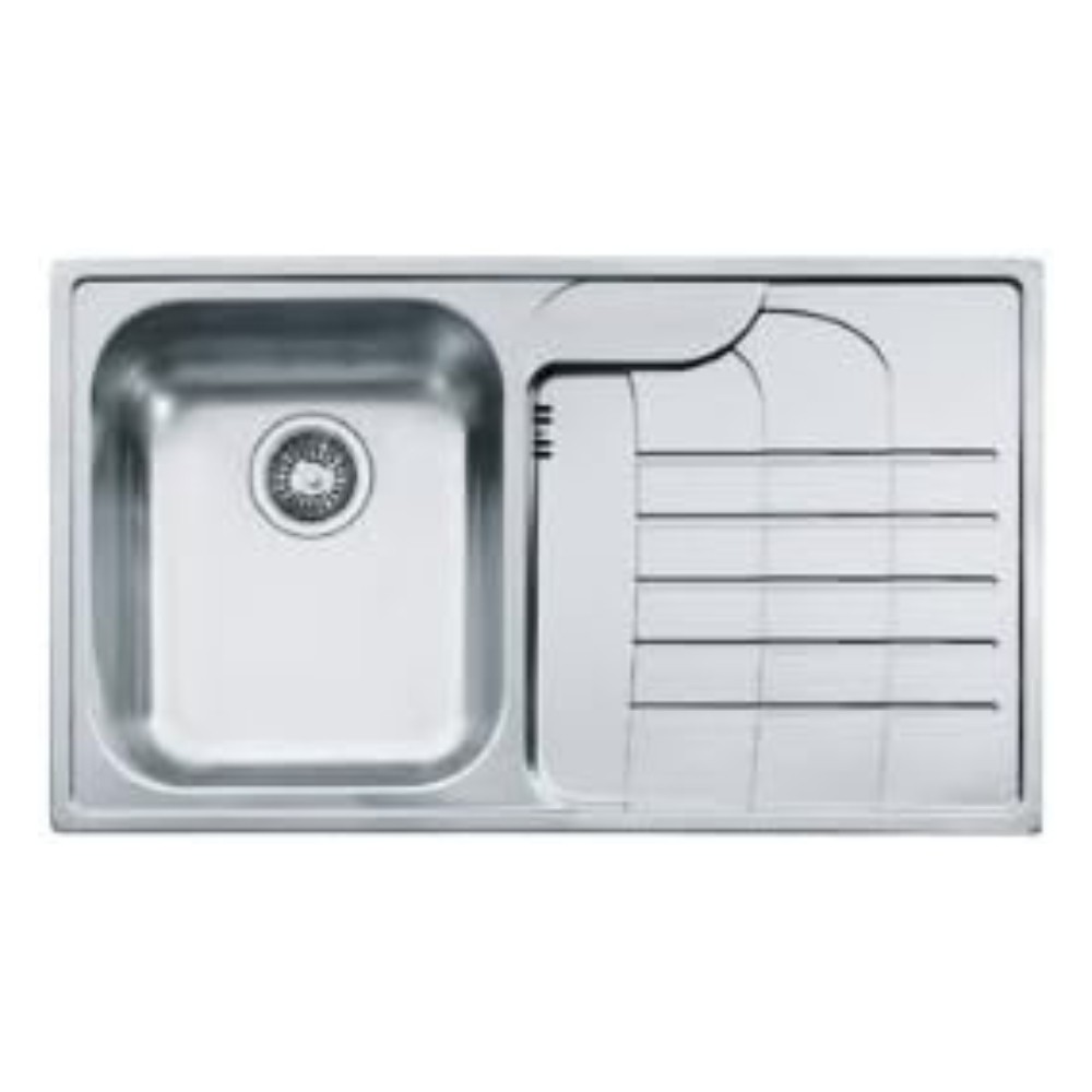 Lavello 1 vasca Franke Zodiaco Zox 614 con gocciolatoio destro 86x50 cm. inox Lavello 1 vasca Franke Zodiaco Zox 614 con gocciolatoio destro 86x50 cm. inox