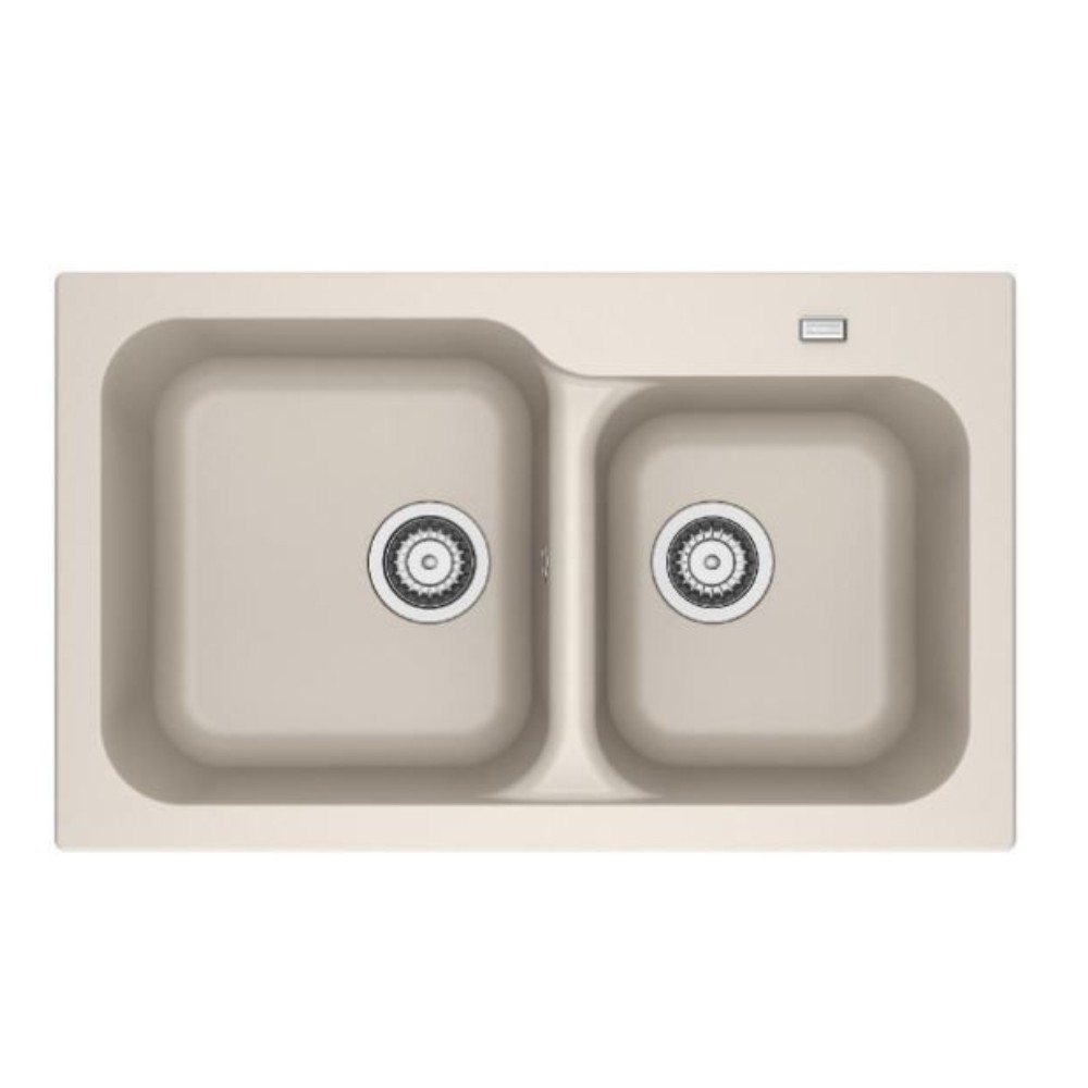 Lavello 2 vasche Franke KID620 incasso in tectonite beige 83x50 cm. Lavello 2 vasche Franke KID620 incasso in tectonite beige 83x50 cm.