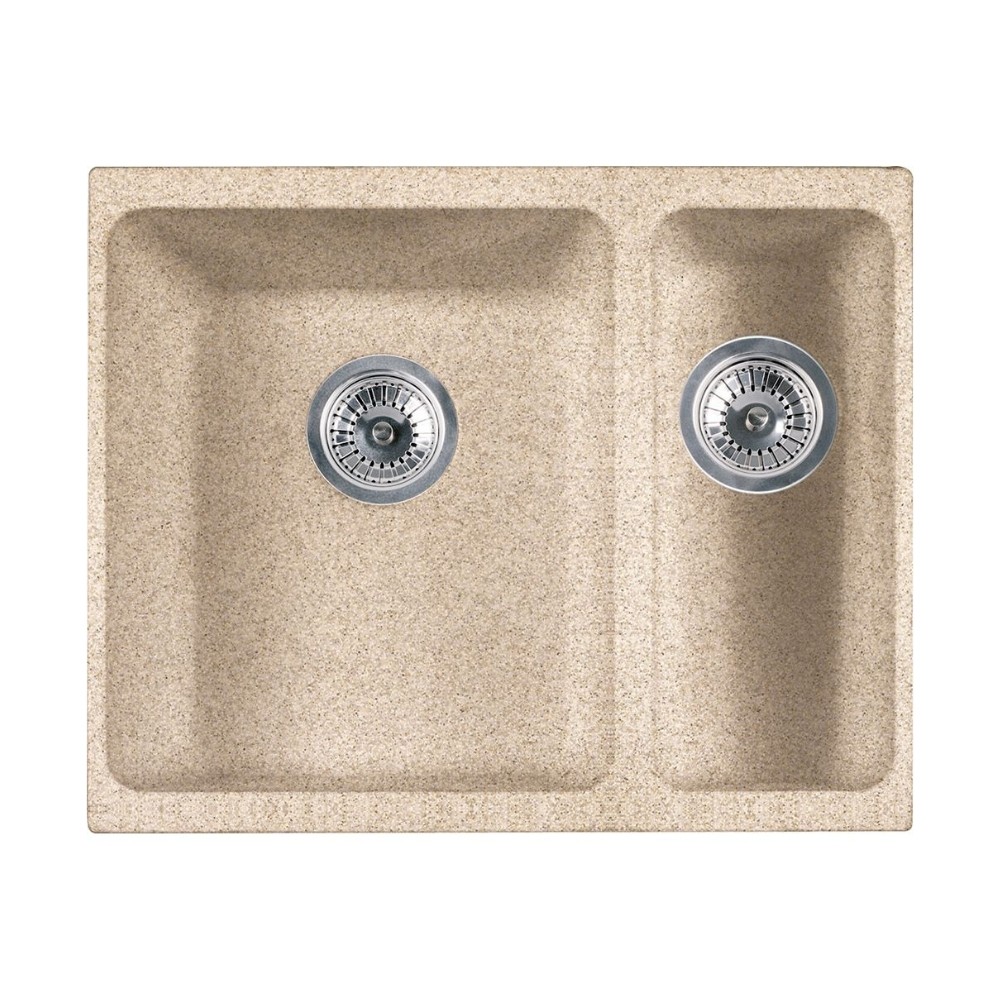 Lavello 2 vasche Franke Kubus KBG 160 sottotop in fragranite avena 55.8x46 cm. Lavello 2 vasche Franke Kubus KBG 160 sottotop in fragranite avena 55.8x46 cm.