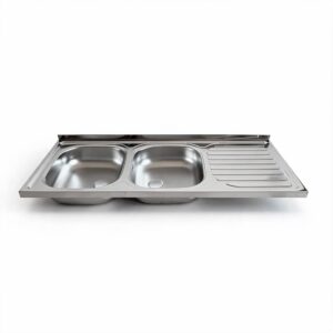 Lavello appoggio 50 series 120x50 cm 2 vasche SA127 destro