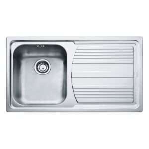 Lavello a incasso Franke LLX611L 86x50 cm 1 vasca con gocciolatoio destro inox satinato