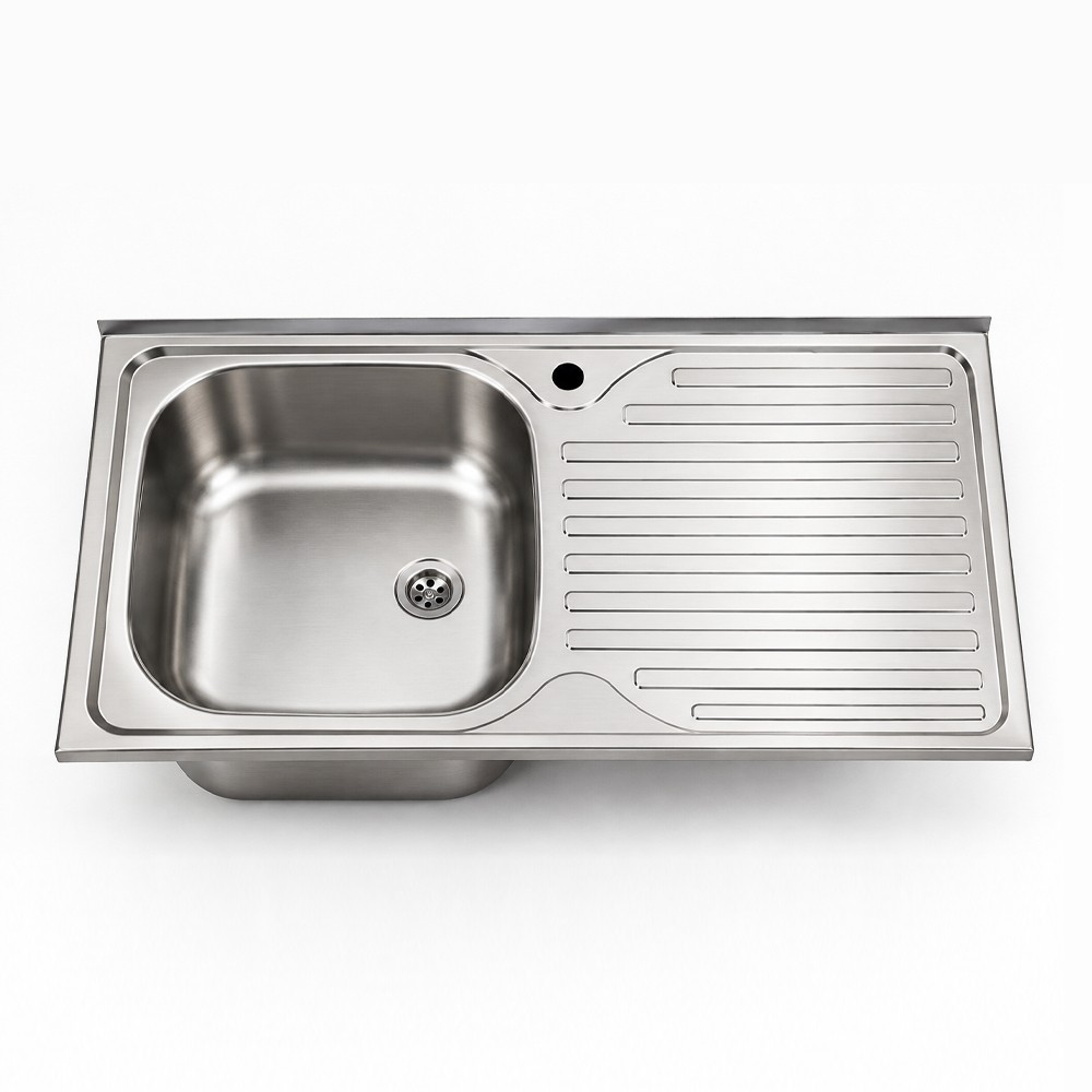 Lavello appoggio SA10050 1 vasca con gocciolatoio destro 100x50 cm. inox Lavello appoggio SA10050 1 vasca con gocciolatoio destro 100x50 cm. inox