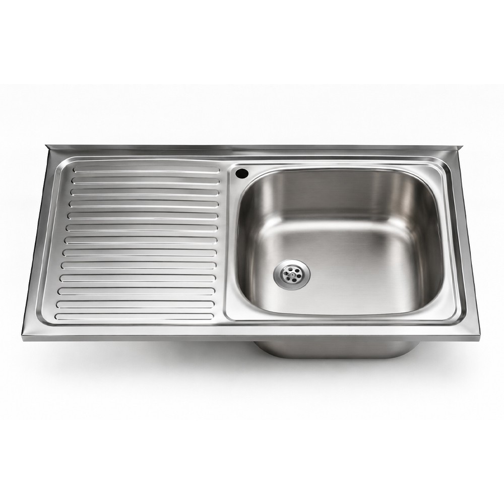 Lavello appoggio SA9050 1 vasca con gocciolatoio sinistro 90x50 cm. inox Lavello appoggio SA9050 1 vasca con gocciolatoio sinistro 90x50 cm. inox