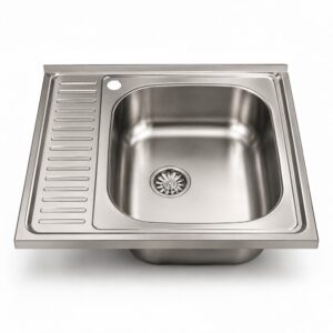 Lavello da appoggio SA24 una vasca 60x60cm. inox