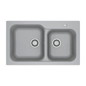 Lavello da incasso 2 vasche Franke KID 620 tectonite 83x50 cm. colore grigio