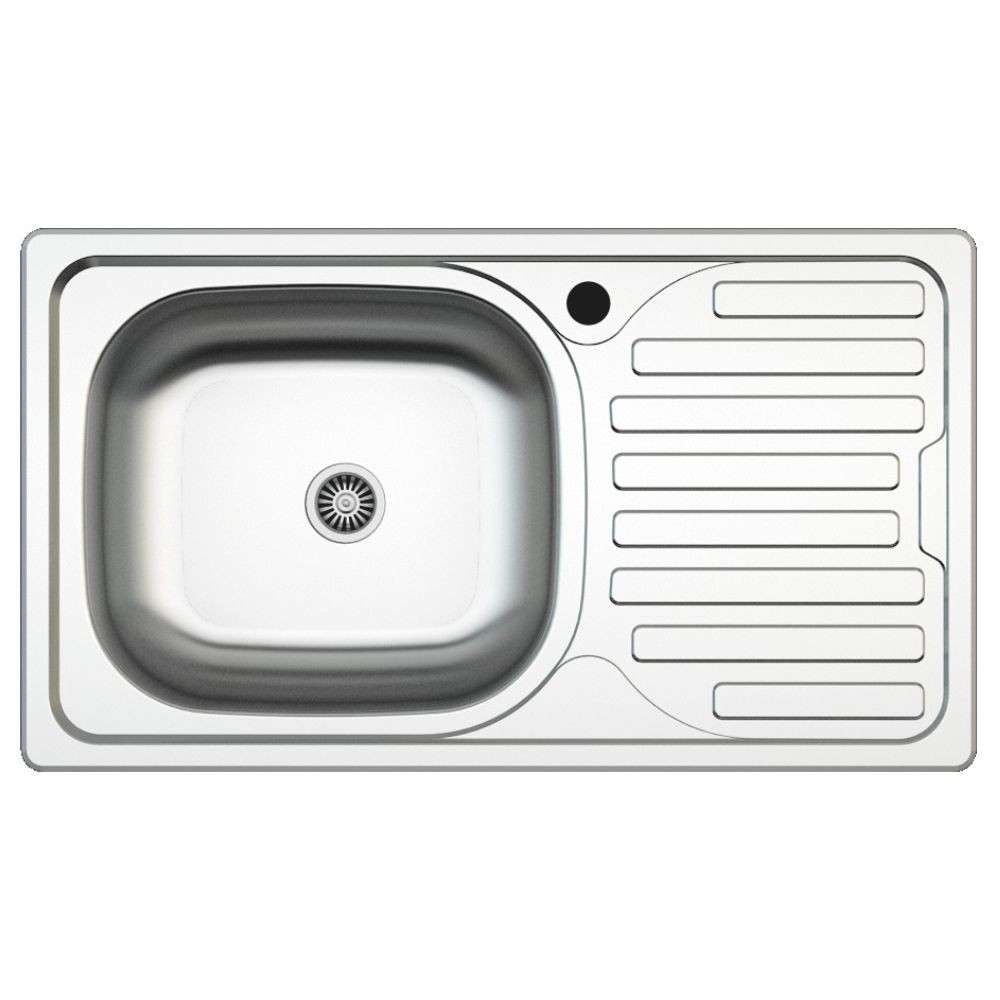 Lavello incasso SA07 una vasca con gocciolatoio destro 43.5x76 cm. inox Lavello incasso SA07 una vasca con gocciolatoio destro 43.5x76 cm. inox