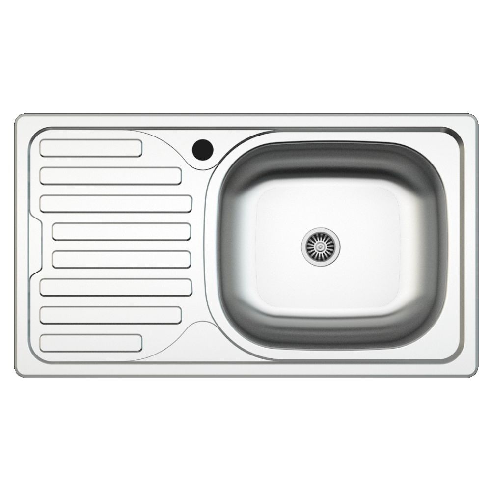Lavello incasso SA07 una vasca con gocciolatoio sinistro 43.5x76 cm. inox Lavello incasso SA07 una vasca con gocciolatoio sinistro 43.5x76 cm. inox