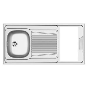 Lavello monoblocco reversibile Indiano120 1 vasca con foro per piano cottura da 30 cm. inox scatolato singolarmente