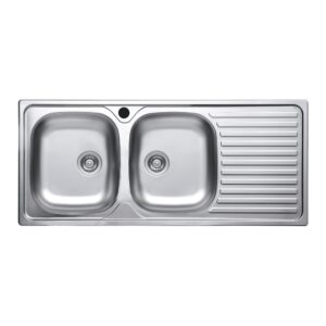 Lavello 116x50 SA138 2 vasche e gocciolatoio destro