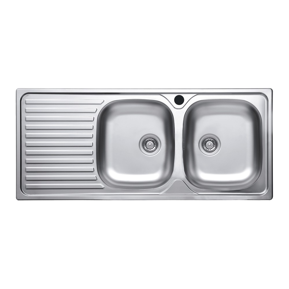 Lavello 116x50 SA138 2 vasche e gocciolatoio sinistro Lavello 116x50 SA138 2 vasche e gocciolatoio sinistro