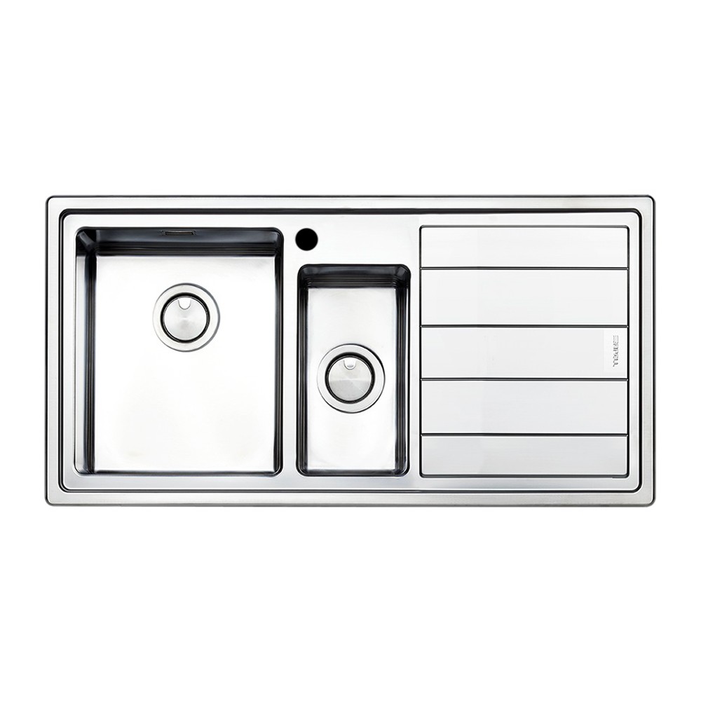 Lavello SAXT332 100x50 cm 1 vasca con vaschetta e gocciolatoio destro Lavello SAXT332 100x50 cm 1 vasca con vaschetta e gocciolatoio destro