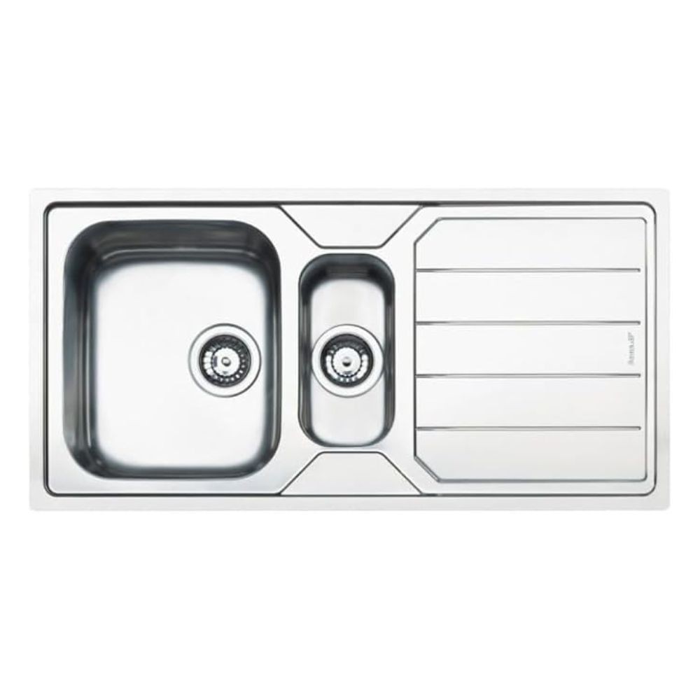 Lavello Smeg LFB102 inox 100x50 cm 1 + 1/2 vasca con gocciolatoio reversibile Lavello Smeg LFB102 inox 100x50 cm 1 + 1/2 vasca con gocciolatoio reversibile