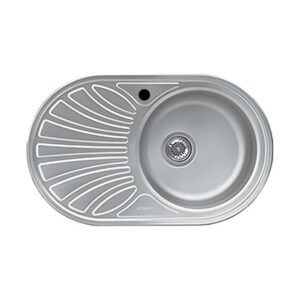 Lavello Smeg LMEL77S 1 vasca con gocciolatoio sinistro 78x48 cm inox