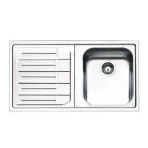Lavello Smeg LP861S2 inox 1 vasca con gocciolatoio sinistro 86x50 cm.