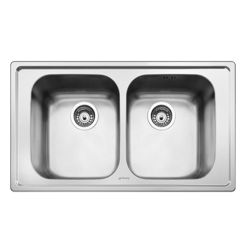 Lavello Smeg LP8622 inox 2 vasche 86x50 cm Lavello Smeg LP8622 inox 2 vasche 86x50 cm