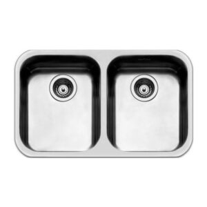 Lavello Smeg UM3434 sottotop 76x45 cm 2 vasche inox