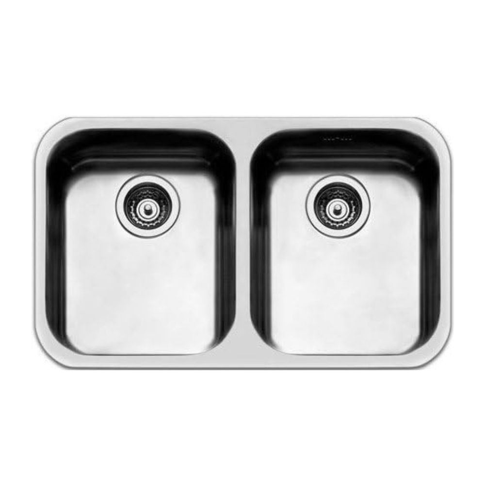 Lavello Smeg UM3434 sottotop 76x45 cm 2 vasche inox Lavello Smeg UM3434 sottotop 76x45 cm 2 vasche inox