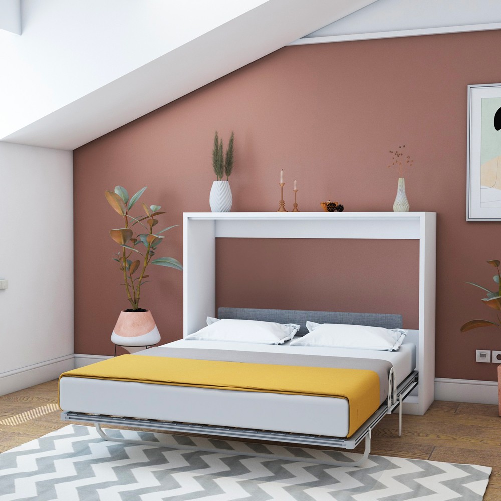 Letto matrimoniale a scomparsa Capsule colore bianco Letto matrimoniale a scomparsa Capsule colore bianco