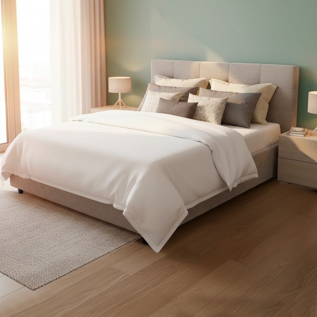 Letto matrimoniale Ascoli contenitore in tessuto Enjoy 03 tortora Letto matrimoniale Ascoli contenitore in tessuto Enjoy 03 tortora