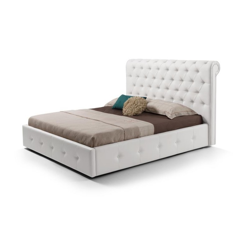 Letto matrimoniale contenitore Peninsula bianco Letto matrimoniale contenitore Peninsula bianco
