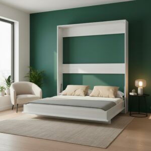 Letto matrimoniale estraibile Primer colore bianco
