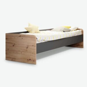 Letto singolo Gap System colore rovere e antracite