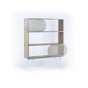 Libreria 3 ripiani Illia noce nero 94x25x117 MT190511