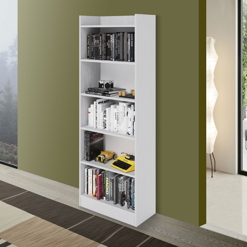Libreria Alessia 64x29x180H bianco frassinato Libreria Alessia 64x29x180H bianco frassinato