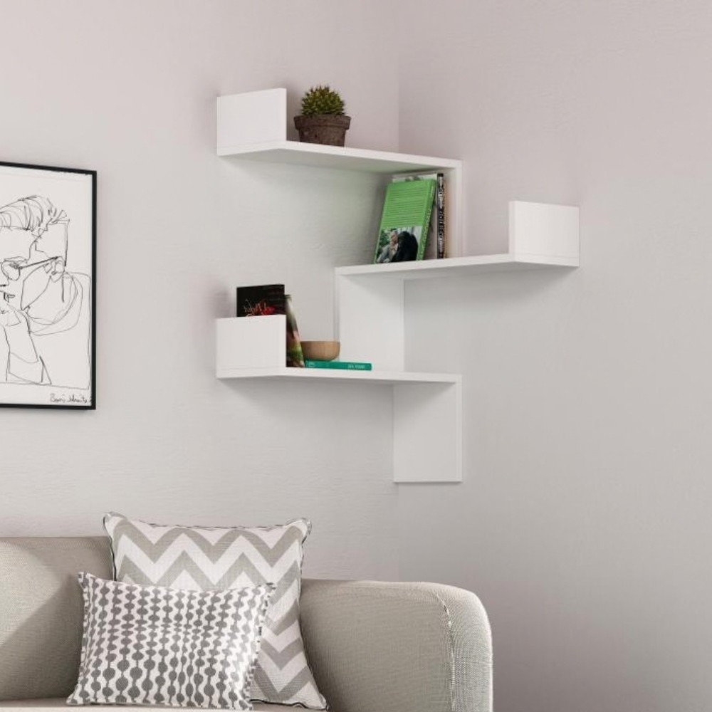 Libreria angolare Luksa colore bianco Libreria angolare Luksa colore bianco