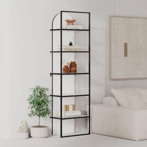 Libreria Archy 5 ripiani in colore bianco