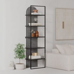 Libreria Archy 5 ripiani in colore retro grey