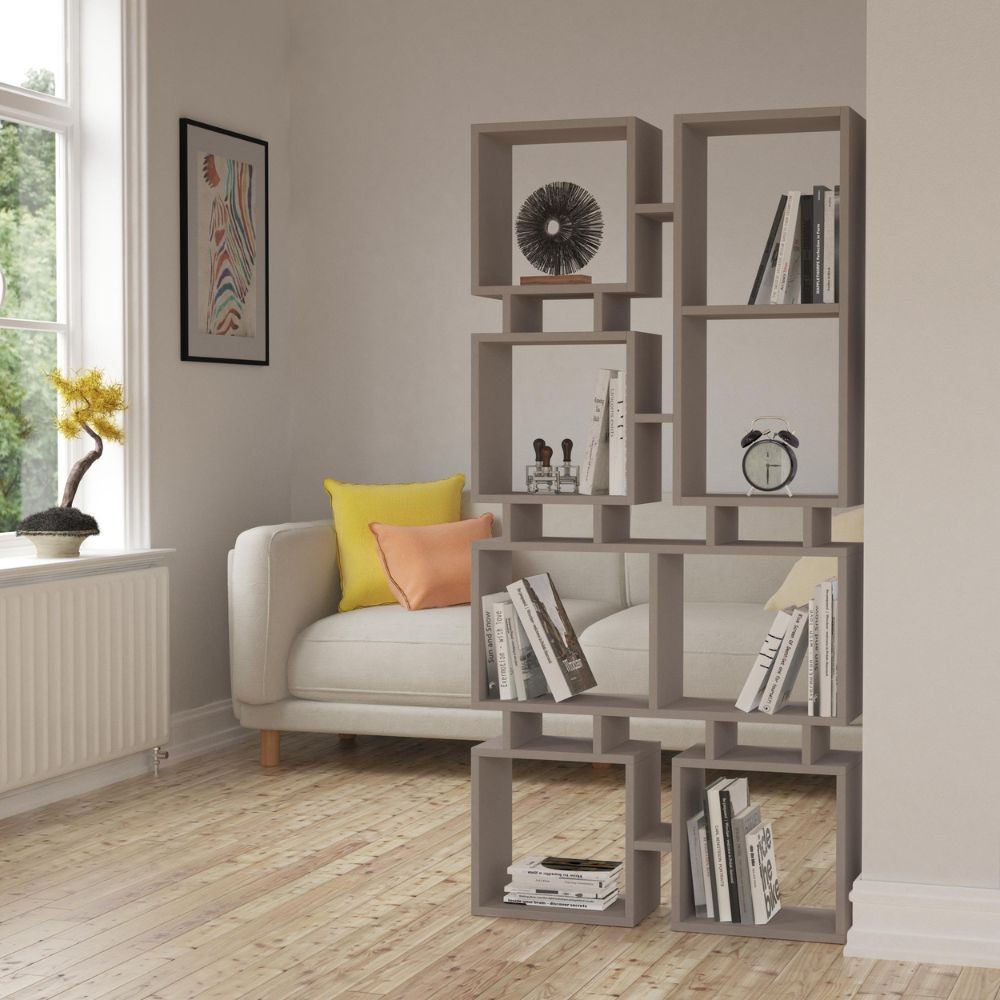 Libreria bifacciale Rail tortora 79x166,5 Libreria bifacciale Rail tortora 79x166,5