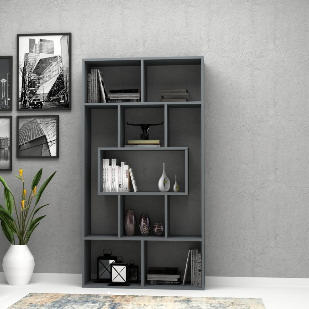 Libreria Face grigio cemento 90x30x170H cm Libreria Face grigio cemento 90x30x170H cm