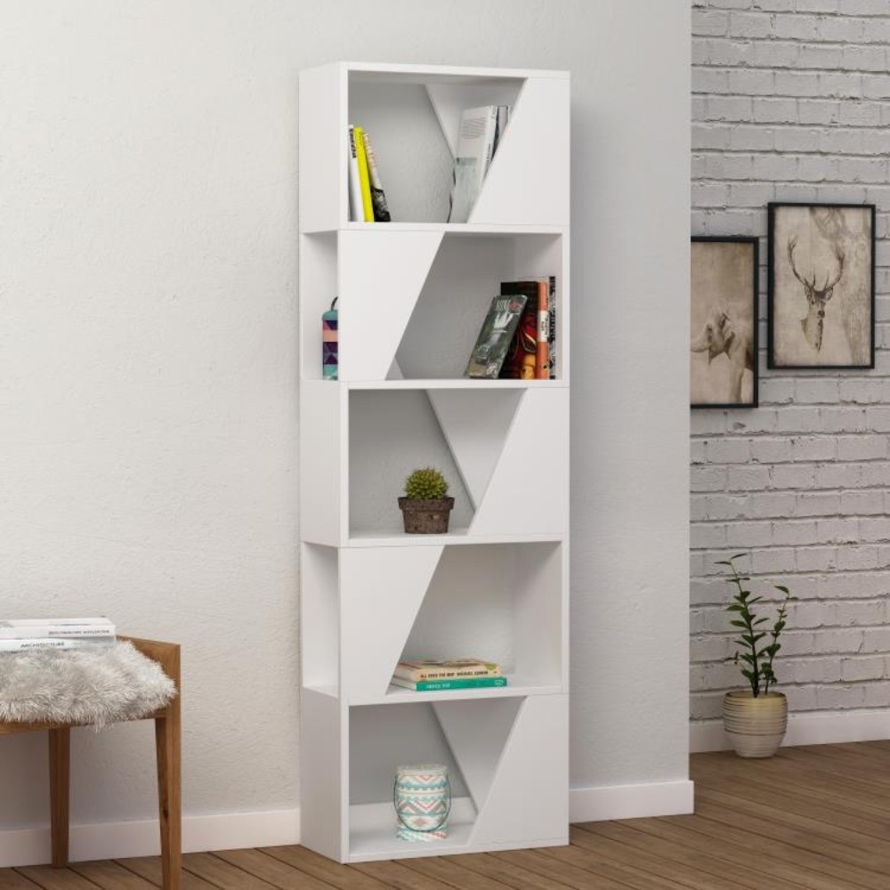 Libreria Frame bianca 5 ripiani 54x168 Libreria Frame bianca 5 ripiani 54x168