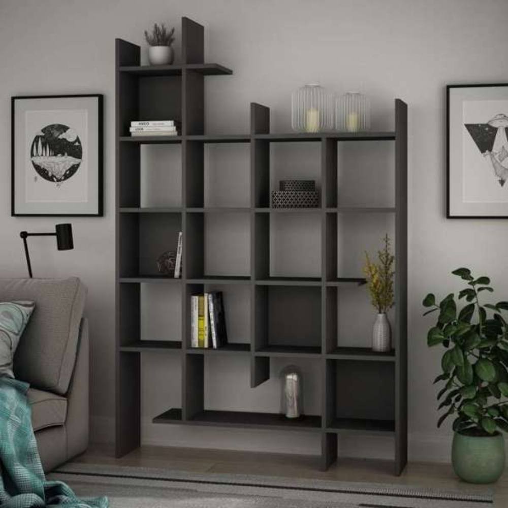 Libreria Manco antracite 6 ripiani 122x25.5x188H Libreria Manco antracite 6 ripiani 122x25.5x188H