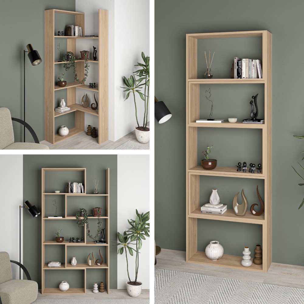 Libreria Wish estensibile angolare rovere 200h Libreria Wish estensibile angolare rovere 200h
