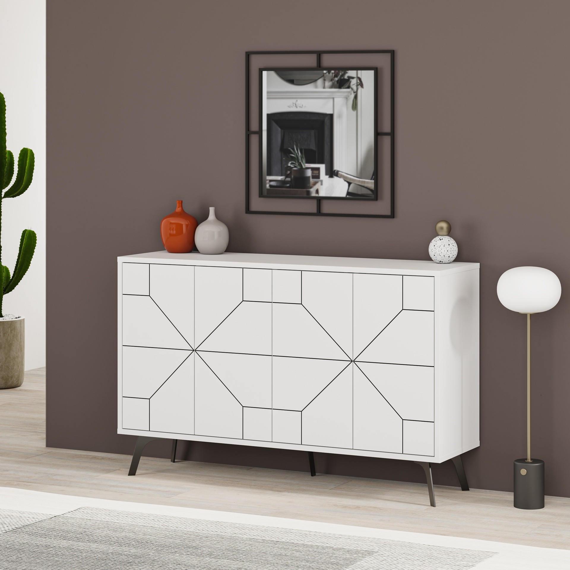 Madia 4 ante Dune colore bianco Madia 4 ante Dune colore bianco
