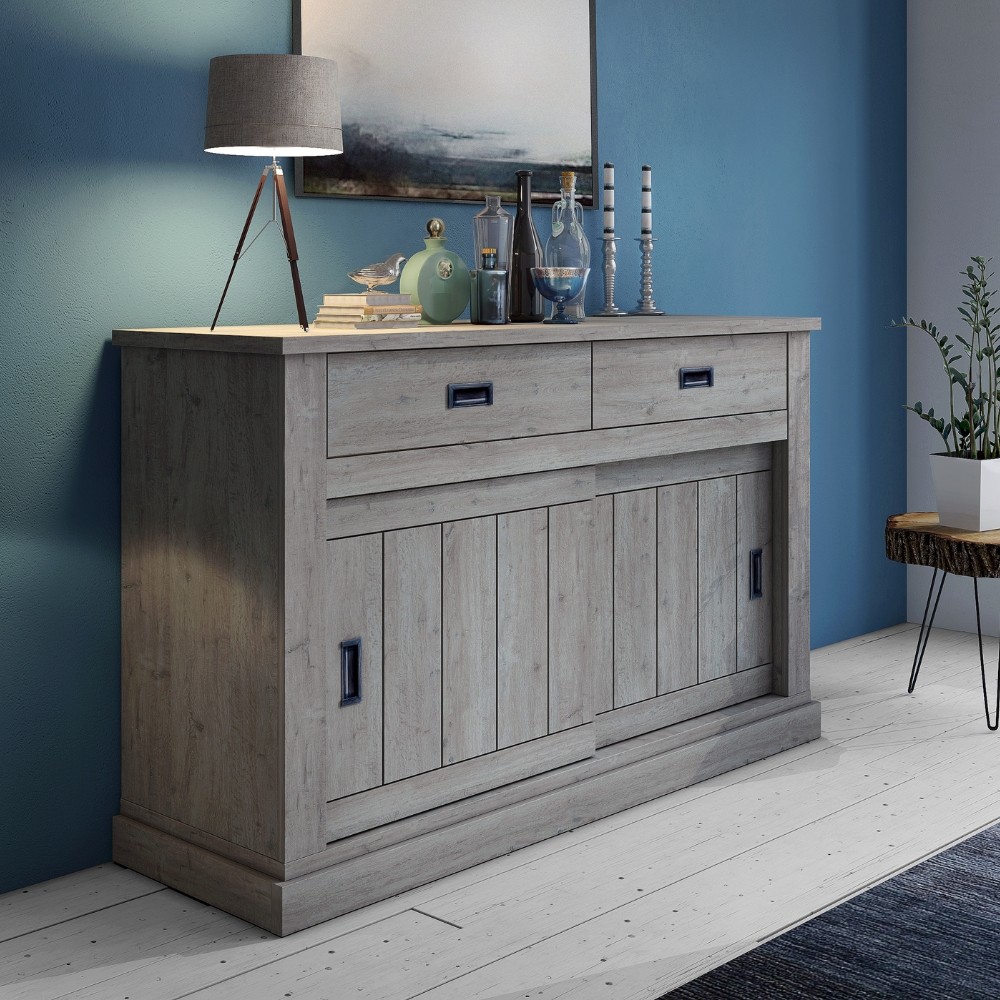 Madia AnthonyIII 52 con 2 ante scorrevoli e 2 cassetti colore ancona oak stile shabby Madia AnthonyIII 52 con 2 ante scorrevoli e 2 cassetti colore ancona oak stile shabby