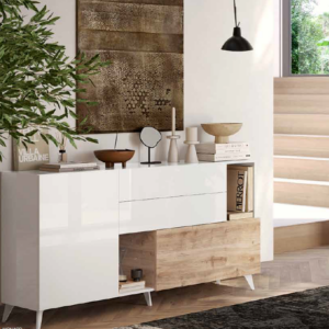 Madia Marion 240 cm. colore bianco ludico e mercure