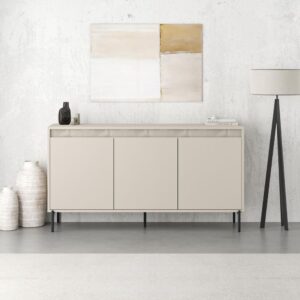 Madia Mott 150 cm. con 3 ante cashmere e dettaglio decorativo