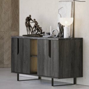 Madia Zaira 4 ante colore palissandro nero Zaira 165x49x83h