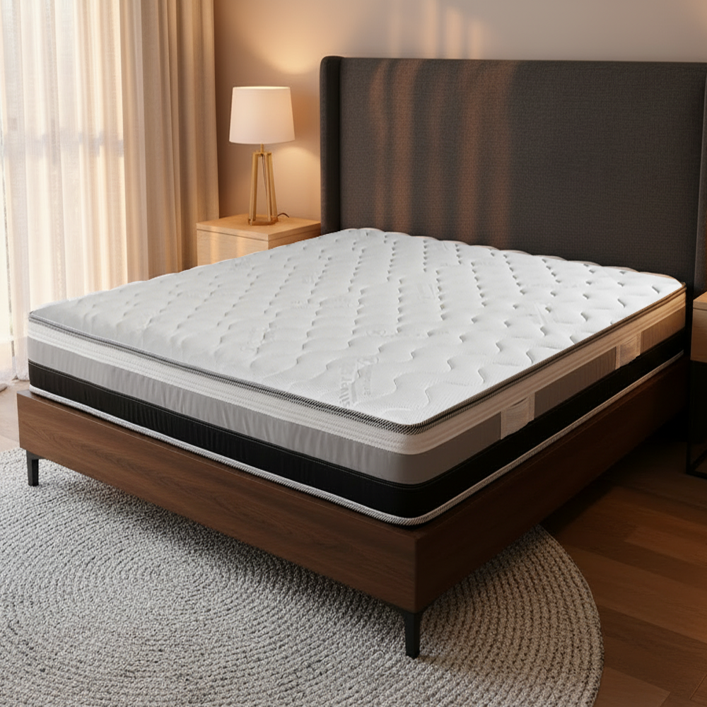 Materasso matrimoniale Poli con molle insacchettate e memory sfoderabile 160x200xH25 cm. Materasso matrimoniale Poli con molle insacchettate e memory sfoderabile 160x200xH25 cm.