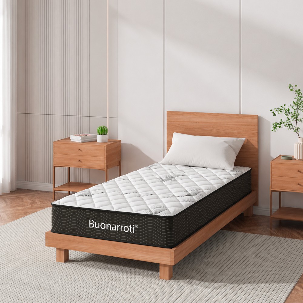 Materasso singolo Tarico 80x190x22.3 H cm. con molle insacchettate e strato in memory foam Materasso singolo Tarico 80x190x22.3 H cm. con molle insacchettate e strato in memory foam