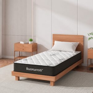 Materasso singolo Tarico 90x190x22.3 H cm. con molle insacchettate e strato in memory foam
