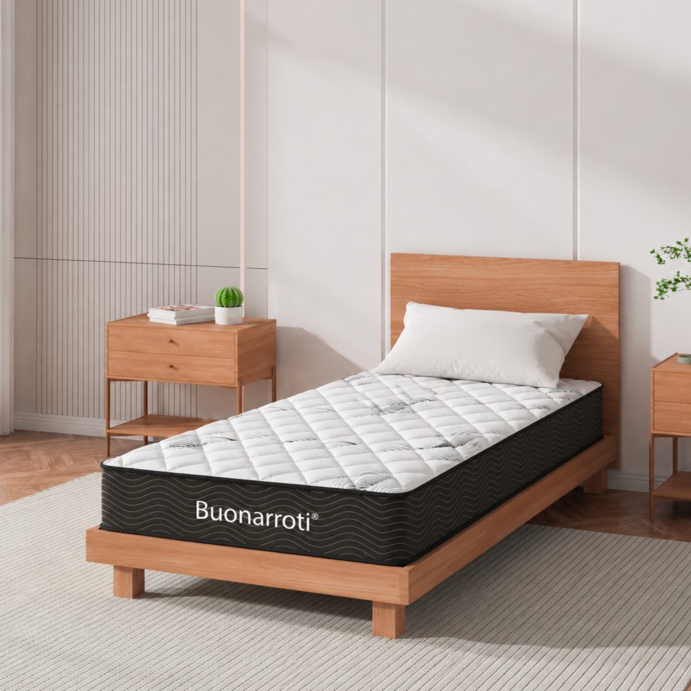 Materasso singolo Tarico 90x190x22.3 H cm. con molle insacchettate e strato in memory foam Materasso singolo Tarico 90x190x22.3 H cm. con molle insacchettate e strato in memory foam