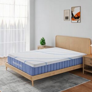 Materasso una piazza e mezza Pergamo con molle insacchettate e tessuto poliestere antiscivolo 120x190xH30 cm.