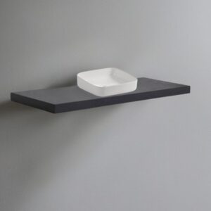 Mensolone da bagno 120x47 con lavabo da appoggio colore antracite