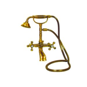 Rubinetto Lecce Classic con doccetta ottone antico